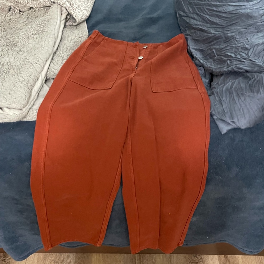 & other stories cropped high waisted pants